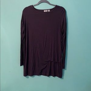 Dark Gray Long-Sleeved Top